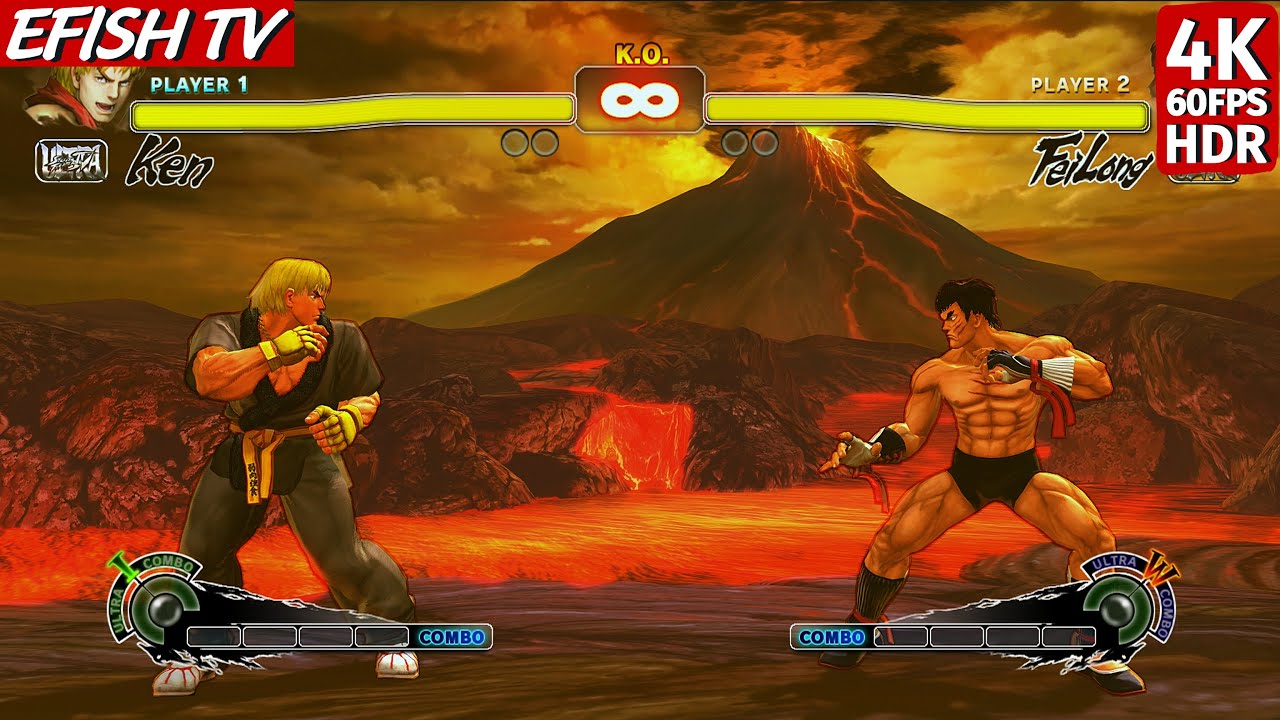 Ken vs Fei Long (Hardest AI) - Ultra Street Fighter IV - YouTube