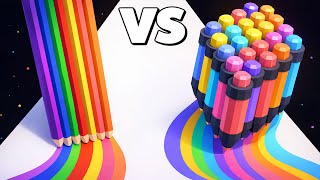 Color Run 3D 🎨🔥 vs Color Art Run ∞ ASMR Gameplay | Color Pencil Run Max Level Android iOS WQ2467 screenshot 2