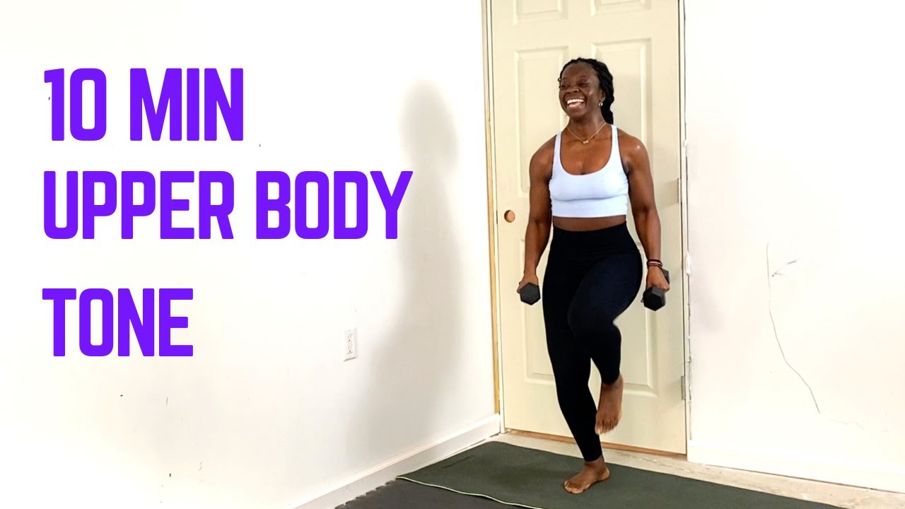 10 Min Upper Body Tone Workout With Dumbbells | 5lb Strength at Home ...