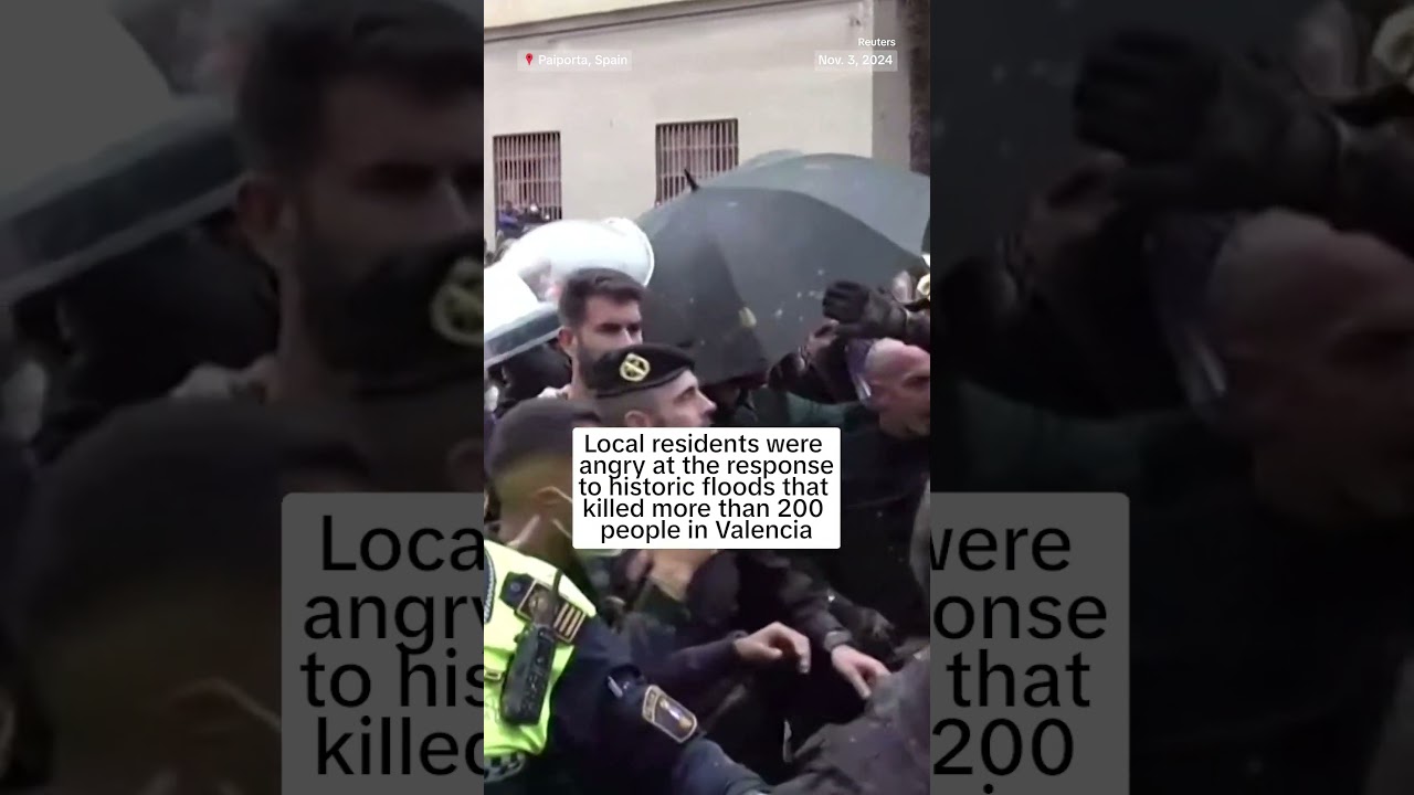 Angry crowds hurled mud at Spain’s King Felipe VI as he toured a flood-hit town Angry crowds hurled mud at Spain’s King Felipe VI as he toured a flood-hit town