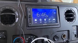 TOUCH SCREEN RADIO INSTALL | THE BOX TRUCK CONVERSION. Ford E350 aftermarket radio install