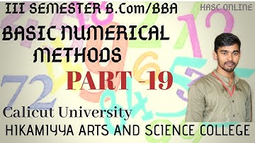 NUMERICAL METHODS PART 19