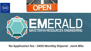EMERALD Erasmus Mundus Application tutorial | 2026-2028 Scholarship | Joint MSc in Europe