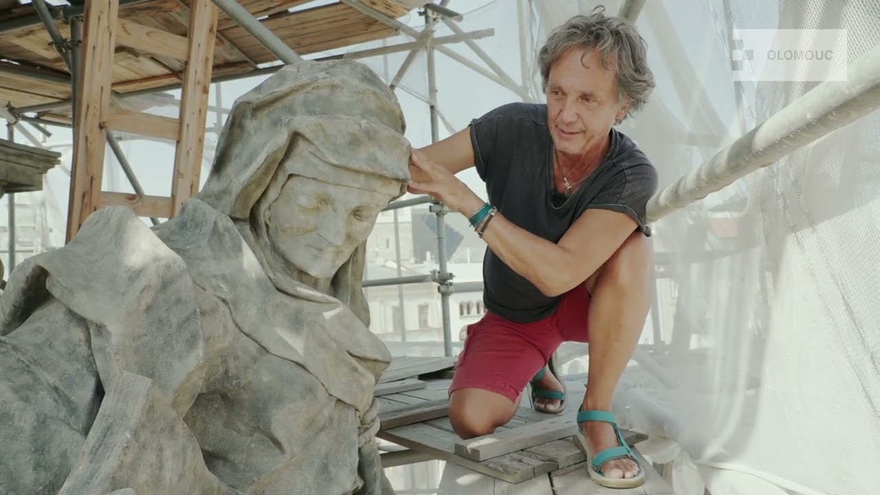 Olomoucký Čestný sloup Nejsvětější Trojice - průběh restaurování