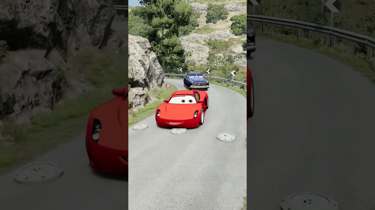 Pixer Car Vs Three Bollards BeamNg Drive Automobile Junya1qou Comedyfilms Beamngdrive Junya1 C