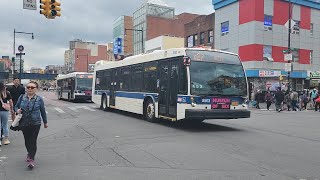 MTA NYCT: 2016 Novabus LFS 8427 & 8503 on the Q27 arriving @ 39th Av/Main St