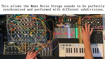 Make Noise Strega triggered in sync by the SOMA Pulsar-23