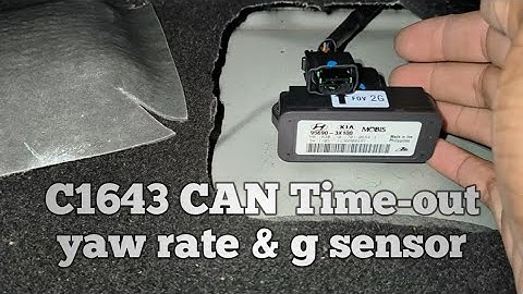 C1643 CAN Time-out yaw rate & g sensor