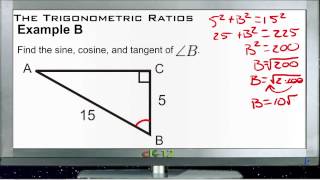 The Trigonometric Ratios: Examples (Basic Geometry Concepts)