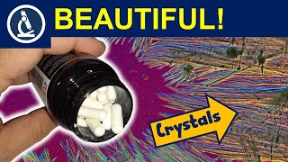 🔬 CAFFEINE under the microscope | How to make Caffeine-crystals for polarized light | 221