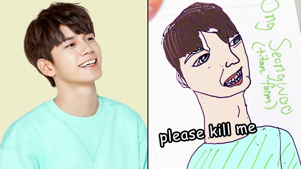 Drawing Kpop  Idols  by memory scary YouTube