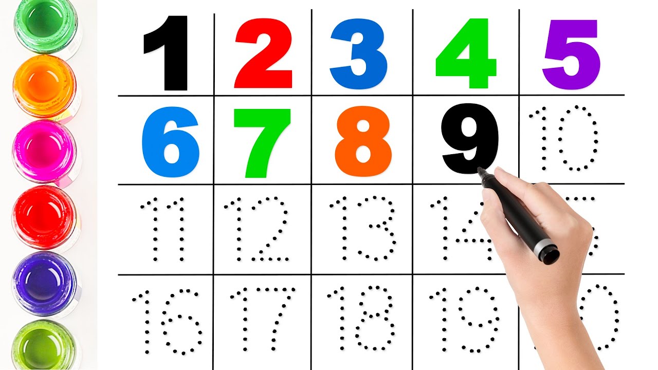 趣味 12345 123 Numbers | 1234 Number Names | 1 To 20 Numbers Song | 12345