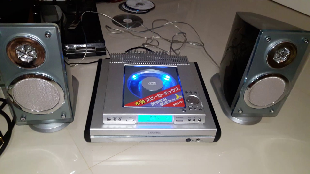ทดสอบเครื่องเล่นCD FM AUX SANYO DC-MCR50 - YouTube