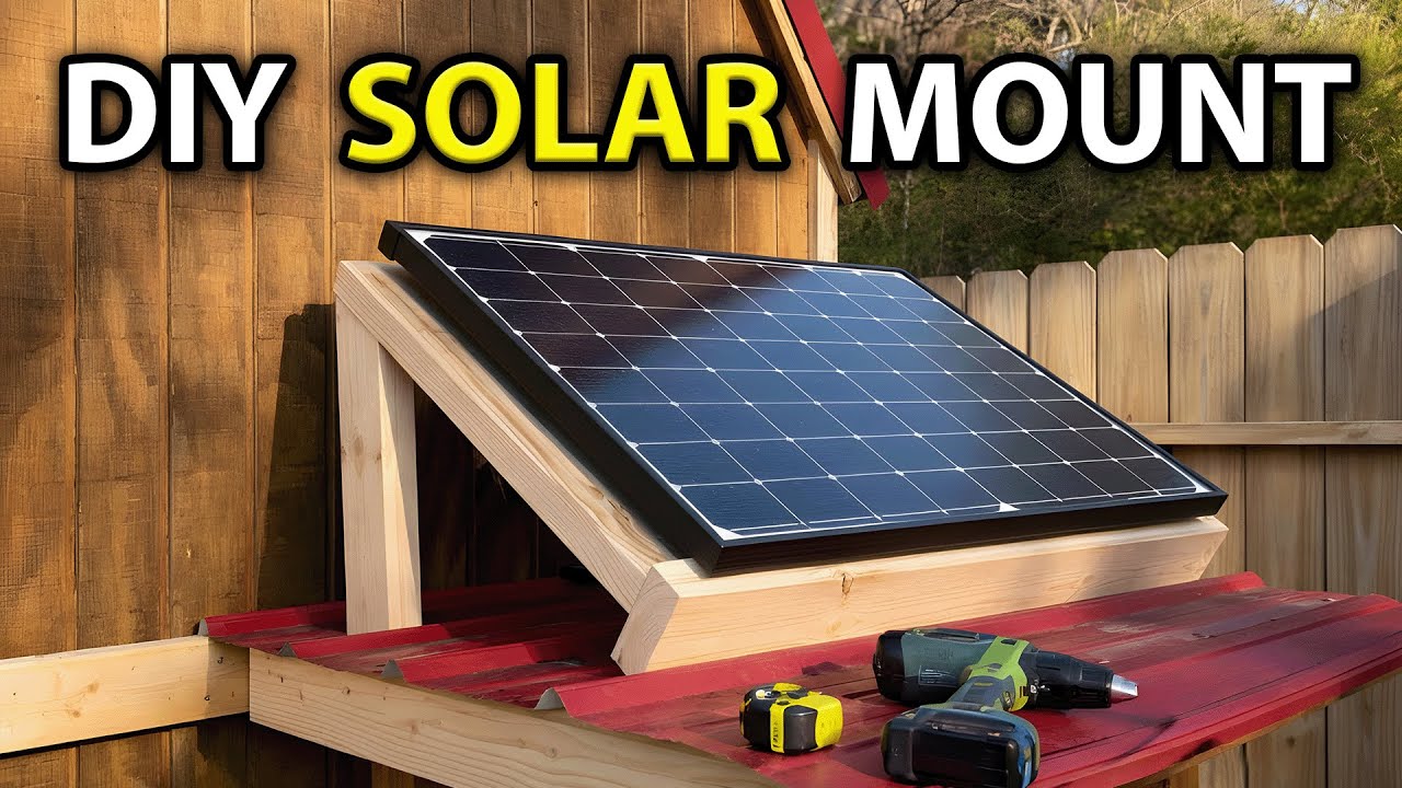 Building a Cheap and Fast DIY Solar Panel Mount - YouTube