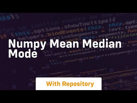 numpy mean median