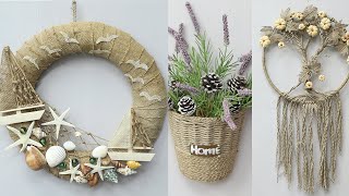 7 Amazing jute wall hanging Craft Ideas decorate your home out of scrap!