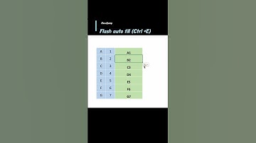 Excel short cut (Flash fill : Ctrl + E / Control + E)