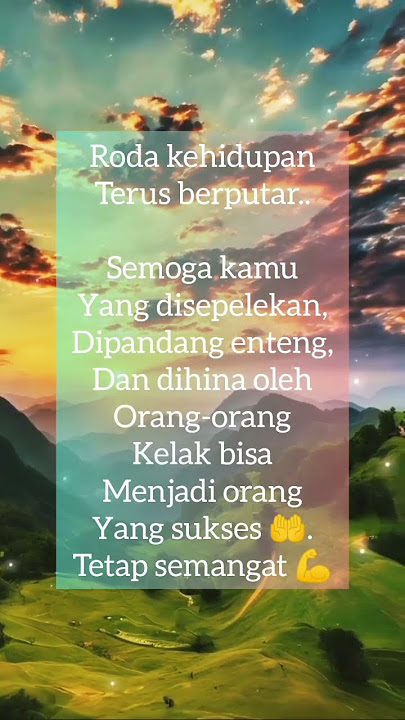 KATA MOTIVASI Roda kehidupan terus berputar #shortvideo