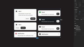 Resizeble Toast, Alert, & Notification Components in Figma