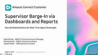 Supervisor Barge-In via Dashboards and Reports