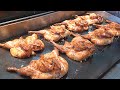 누룽지 통닭 Amazing Pressed Barbecue Chicken with Sticky Rice, Chicken Skewers - Korean street food