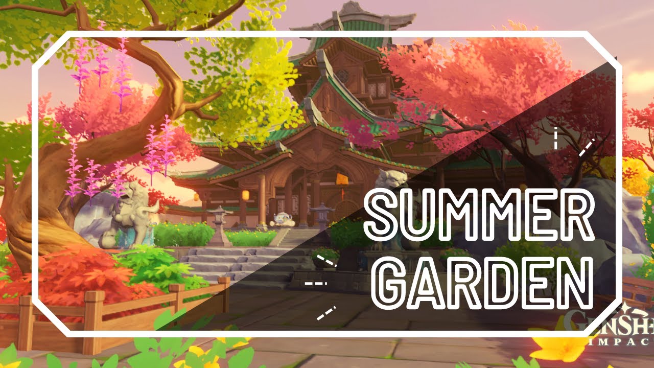 Summer Garden 🌳 Genshin Teapot Floating Abode YouTube