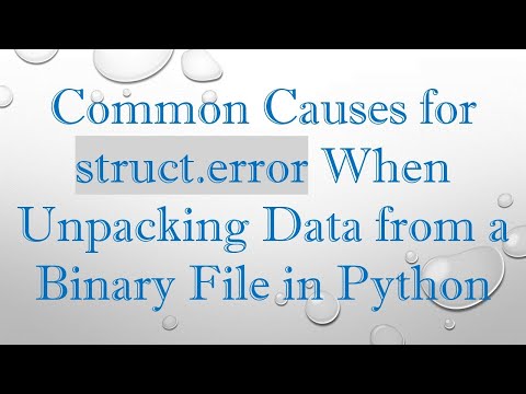 Common Causes for struct.error When Unpacking Data from a Binary File in Python