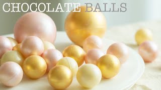 ช็อกโกแลตบอล (วิธีแบ่งเบาช็อกโกแลตอย่างง่าย)Chocolate Balls(Easy Chocolate tempering method)