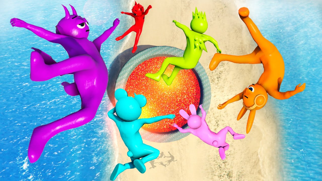 GTA 5 Incredibox Sprunki Team Jumping Ragdolls into Lava - 2 [Funny Falls]