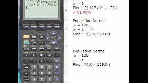 Using the TI-83 to find the area under the Normal Curve