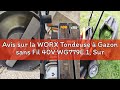 Avis sur la WORX Tondeuse à Gazon sans Fil 40V WG779E.1, Surface Maximum de 460 m², diamètre de 34cm