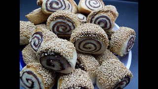 Date Stuffed Bread Roll  سميط بالعجوه - منين soft cookies with dates screenshot 4