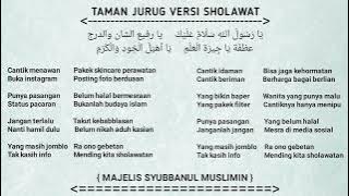 Lirik Taman Jurug Versi Sholawat | Vocal Sya'ban dan Farhan | Majelis Syubbanul Muslimin