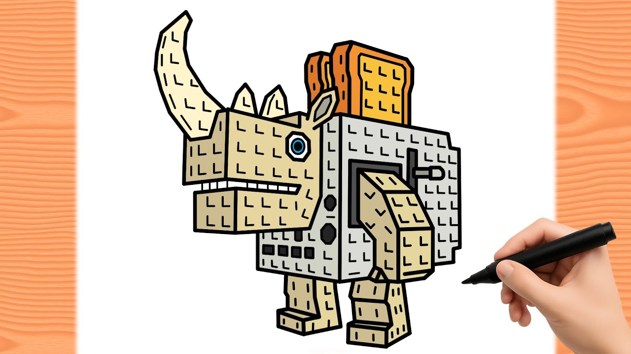 Figura Articulada XL Rhino Toasterino – Rinoceronte Tostadora Con Tostada, Meme Viral Italiano, Colección Brainrot, 14x13 Cm, Bioplástico, +14 Años
