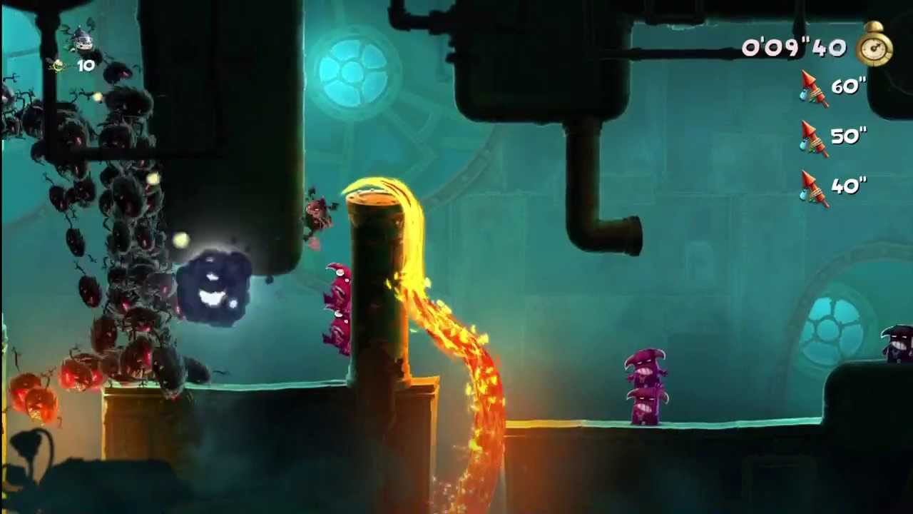 Rayman Legends (1080i HD) Walkthrough Part 70 The Deadly Lights