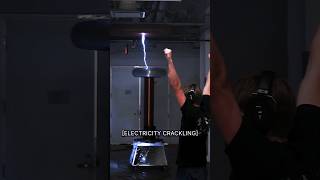 We Set Up A Huge Tesla Coil! #Shorts