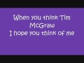 Tim McGraw - Taylor Swift with lyrics on screen! :)
