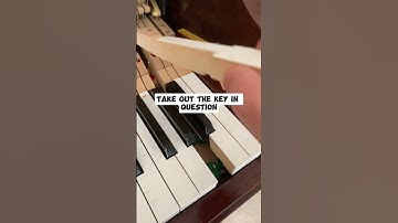 Easy fix a sticky key while tuning a piano #piano #pianomusic #grandpiano #uprightpiano #pianotuning