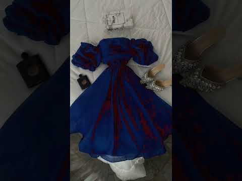 فساتين خطوبة لون ازرق راقية