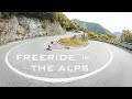 Longboard freeride session in the Alps