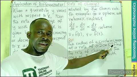 Calculus 3: Introduction to Rate of change of a Quantity (Application of Differentiation)