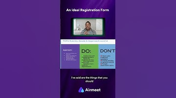 An Ideal Registration Form || #virtualconferenceplatform #airmeet #virtualevents #webinars