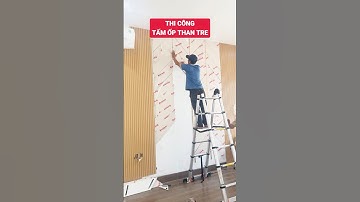 Thi công tấm ốp than tre vân vải hiện đại | Ốp vách đầu giường