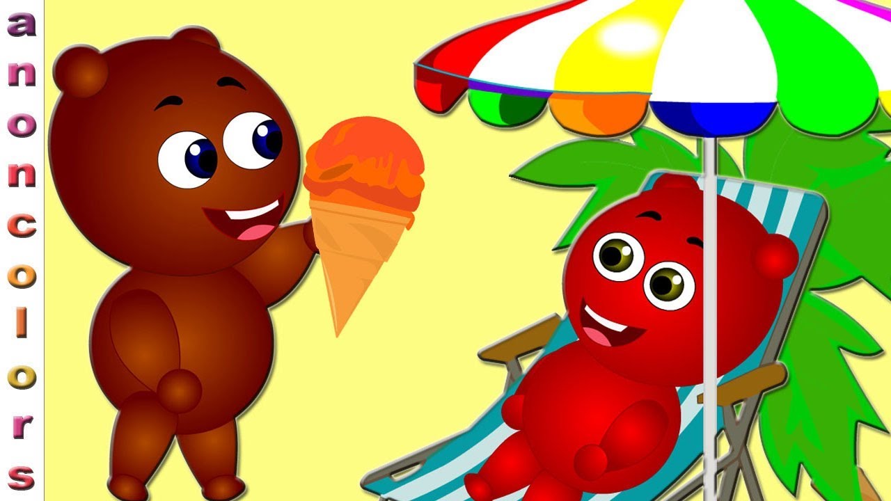 Educational Video for Kids Learn Colors with Ice cream Gummy Bears