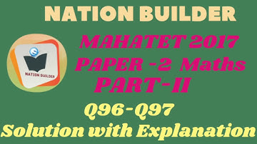 Mahatet2017 Paper-2 (Maths) solution with detail explanation by Asif Shaikh