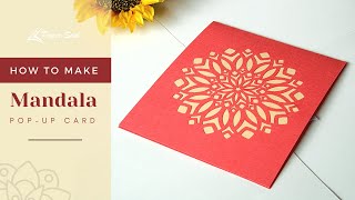How to make a Mandala pop-up card |  Mandalda spinning pop up card | Paper Soul Craft