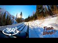Поездка по зимней горной дороге в формате TimeWarp 360° VR Video