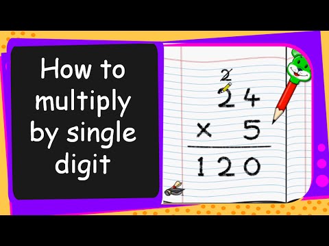 Maths - Multiply Two Digit Number by a Single Digit Number - English