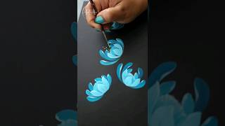 Master  Flower Painting with Just a Round Brush! ? #shorts