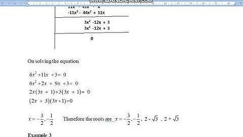 MODULE2-LEC6- Dr. T N KAVITHA- RELATION BETWEEN ROOTS AND COEFFICIENTS